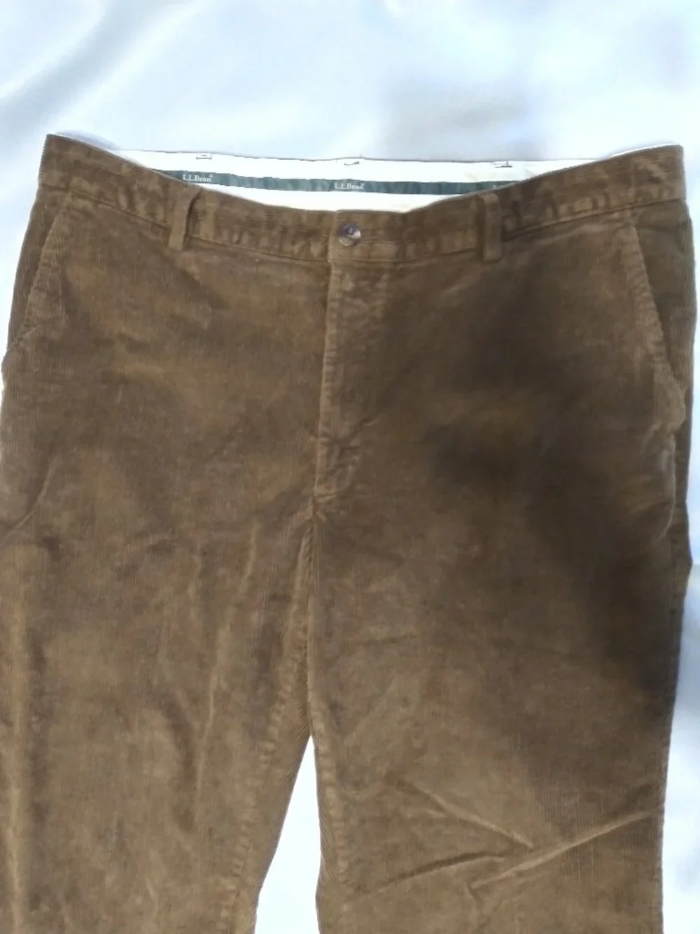 L.L. Bean Men's Classic Fit Stretch Country Corduroy Pants Brown 40x28